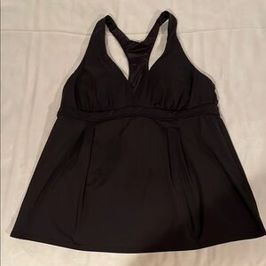 EUC Land’s End Black Swim Racerback Tankini Top Size 16